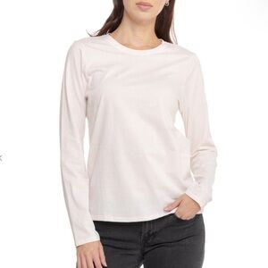 NATURAL SKIN Women’s XL Powder Pink Jael Organic Cotton T-Shirt - Long Sleeve